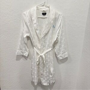 Kate Spade New York Bridal Robe Mrs White Polka Dot XS